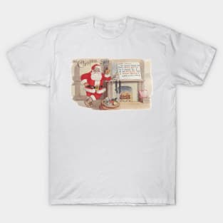 The Christmas Spirit - Vintage Postcard Art T-Shirt